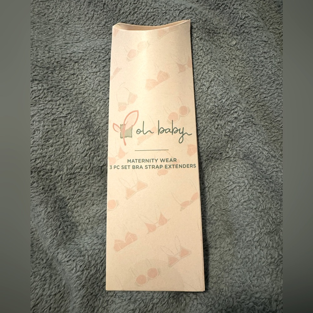 3 piece Oh baby maternity wear strap extenders, never opened.